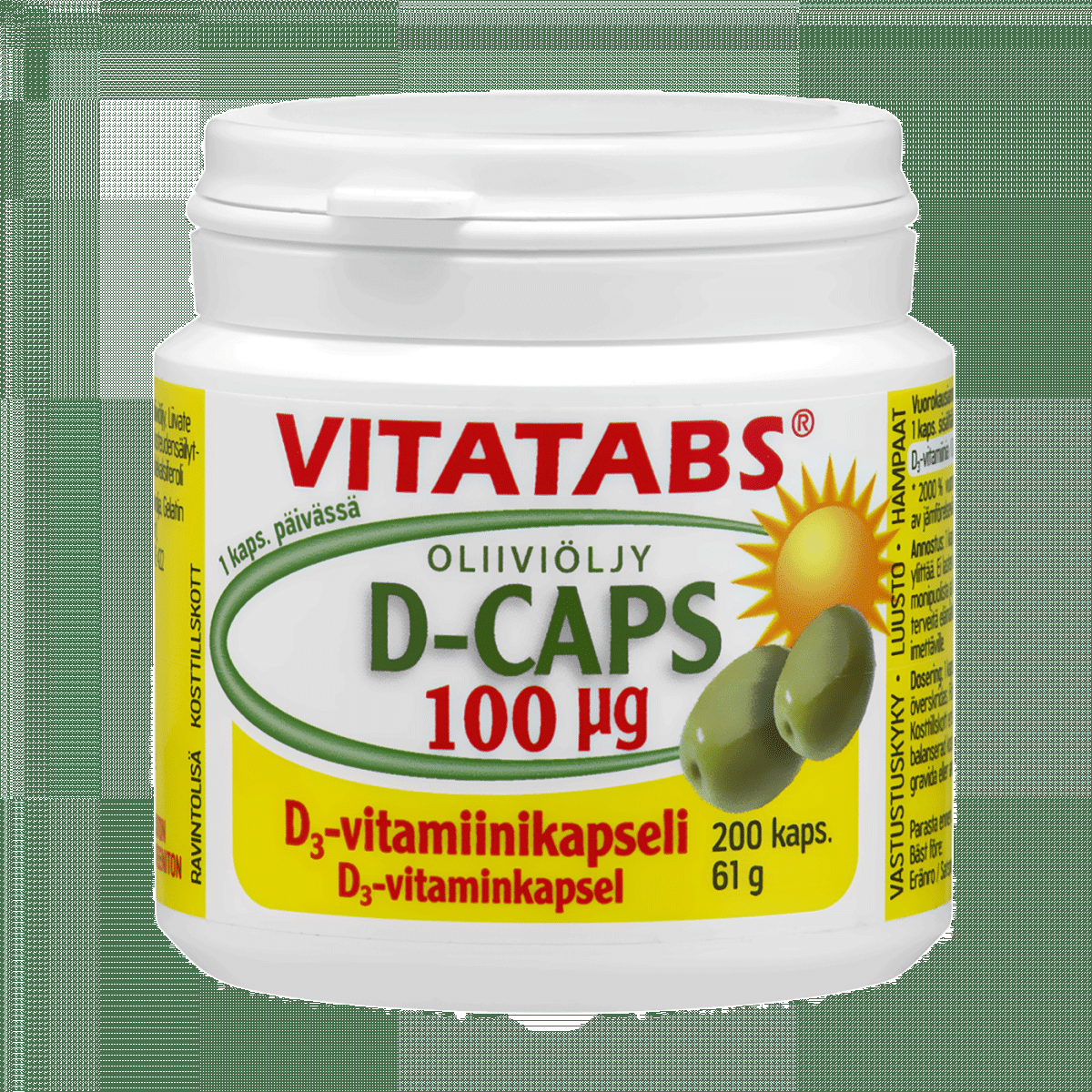Vitatabs® D-Caps 100 µg, 200 caps. – Finland's Best Vitamins