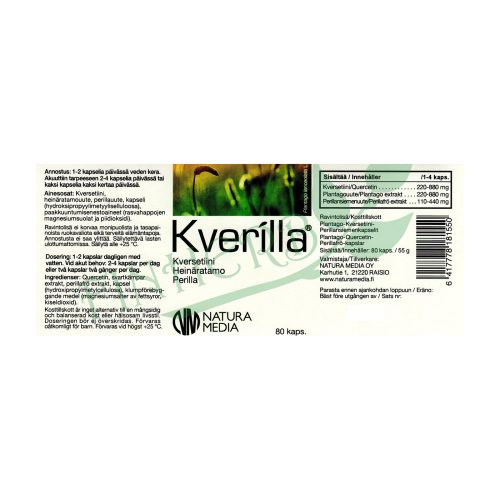 Kverilla allergy support label